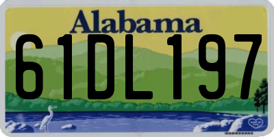 AL license plate 61DL197