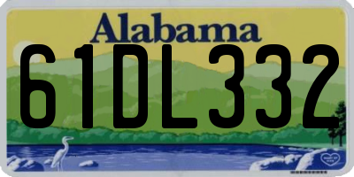 AL license plate 61DL332