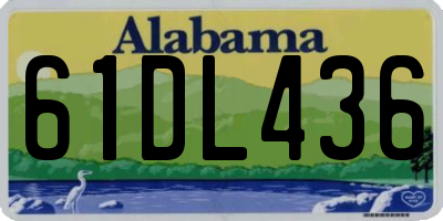 AL license plate 61DL436