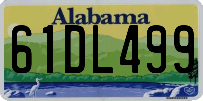 AL license plate 61DL499
