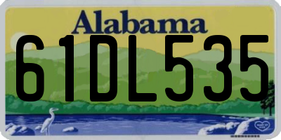 AL license plate 61DL535