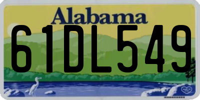 AL license plate 61DL549