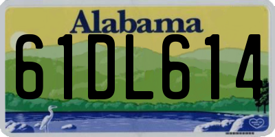 AL license plate 61DL614
