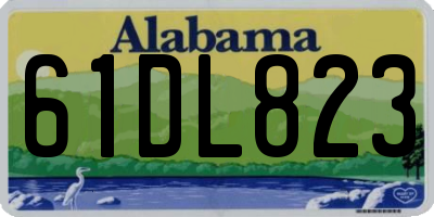 AL license plate 61DL823