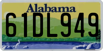AL license plate 61DL949