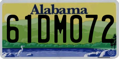 AL license plate 61DM072
