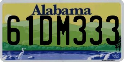 AL license plate 61DM333