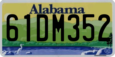 AL license plate 61DM352