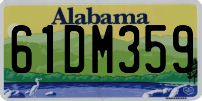 AL license plate 61DM359