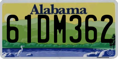AL license plate 61DM362