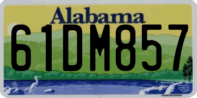 AL license plate 61DM857
