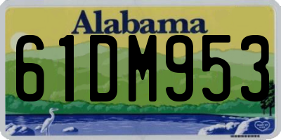 AL license plate 61DM953