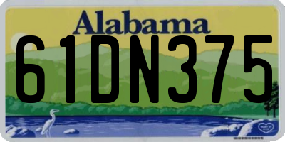 AL license plate 61DN375