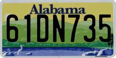 AL license plate 61DN735