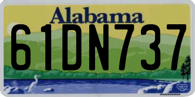 AL license plate 61DN737