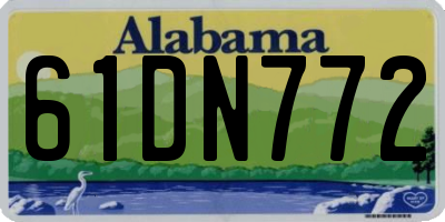 AL license plate 61DN772