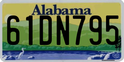 AL license plate 61DN795