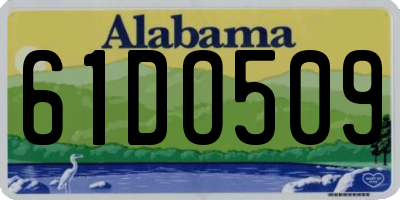 AL license plate 61DO509