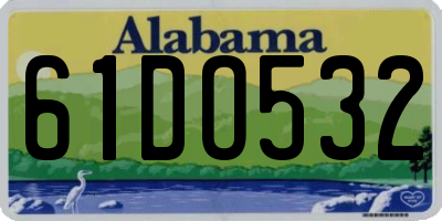 AL license plate 61DO532