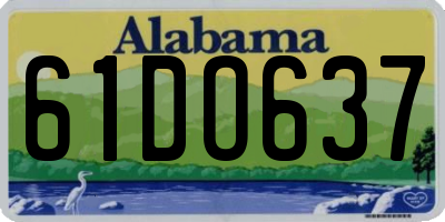 AL license plate 61DO637