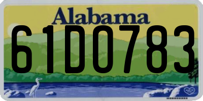 AL license plate 61DO783
