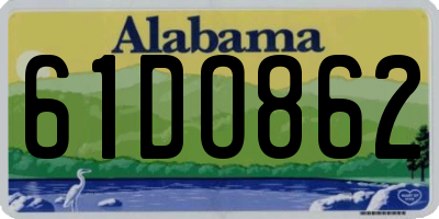 AL license plate 61DO862