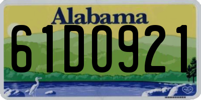 AL license plate 61DO921