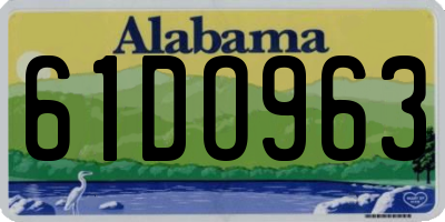 AL license plate 61DO963