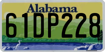AL license plate 61DP228