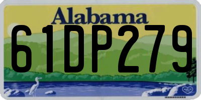 AL license plate 61DP279
