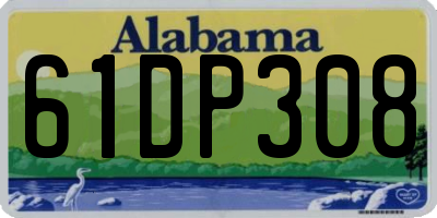 AL license plate 61DP308