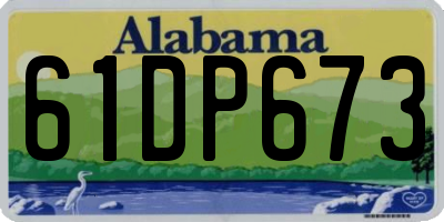 AL license plate 61DP673