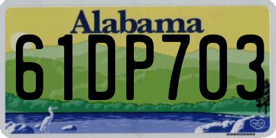 AL license plate 61DP703