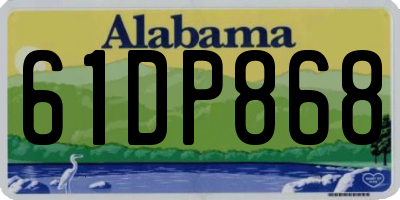 AL license plate 61DP868