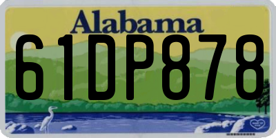AL license plate 61DP878