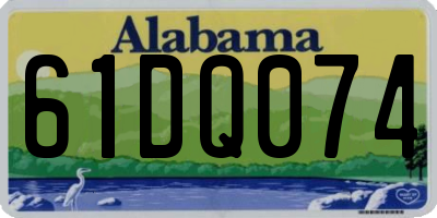 AL license plate 61DQ074