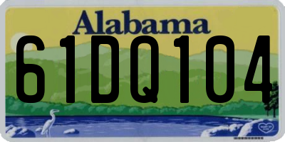 AL license plate 61DQ104