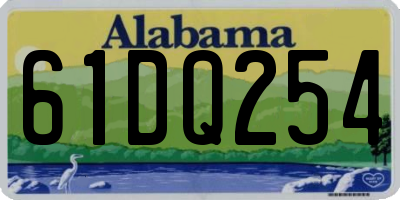 AL license plate 61DQ254
