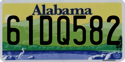 AL license plate 61DQ582