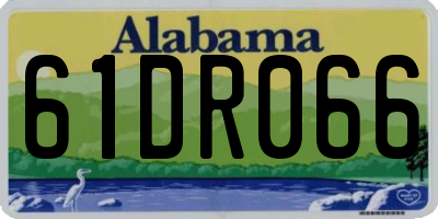 AL license plate 61DR066