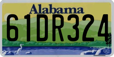 AL license plate 61DR324