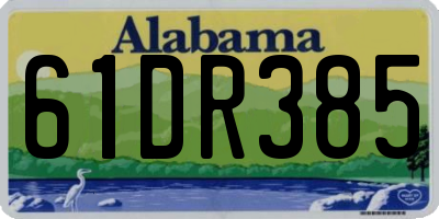 AL license plate 61DR385