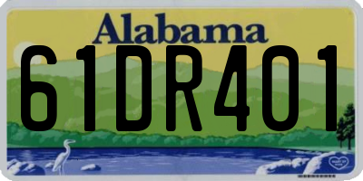 AL license plate 61DR401