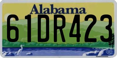 AL license plate 61DR423