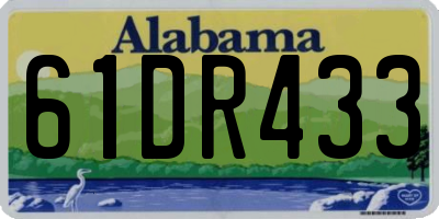 AL license plate 61DR433