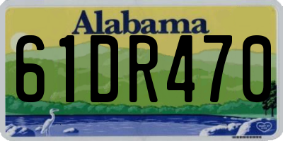 AL license plate 61DR470
