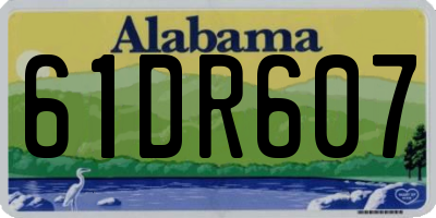 AL license plate 61DR607