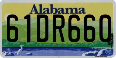 AL license plate 61DR660