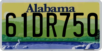 AL license plate 61DR750