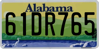 AL license plate 61DR765